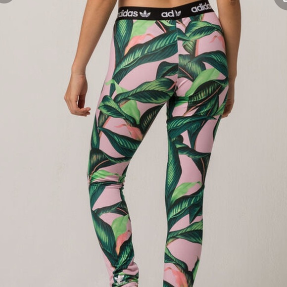 adidas palm print leggings